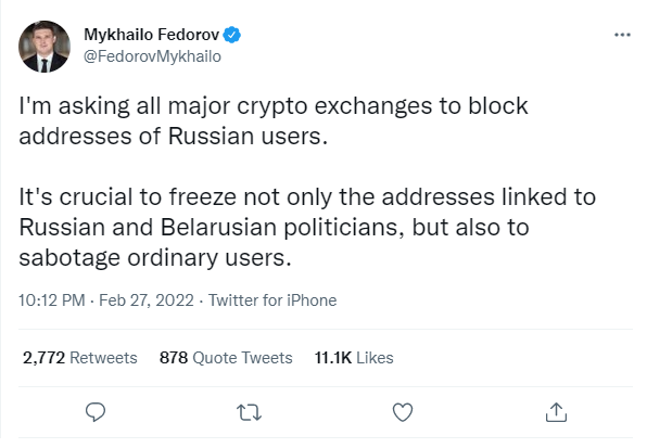 사진=미하일로 페도로프 공식 트위터 계정