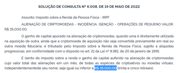 브라질 연방 국세청의 과세 기준 금액은 월 3만 5천 헤알(한화 약 918만 원)이다(사진=브라질 연방 국세청)