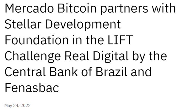 스텔라개발재단이 최근 브라질 CBDC 개발 프로젝트 참여소식을 공개했다(사진=스텔라개발재단 공식 홈페이지)