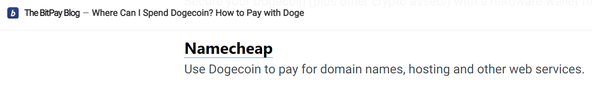비트페이는 공식 블로그를 통해 도지코인의 사용처로 네임칩을 언급했다(사진=비트페이 공식 웹사이트)
