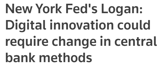 뉴욕 연방준비은행의 로리 로건 부총재가 디지털 혁신은 중앙은행의 정책을 바꿀 가능성이 있다고 말했다(사진=로이터)