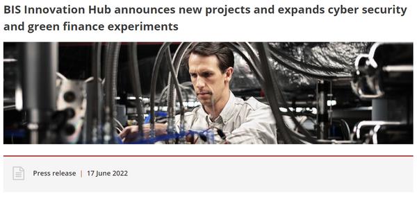 국제결제은행이 지난 6월 17일(현지시간) 공식 웹사이트를 통해 올해 신규 프로젝트 사항을 공개했다(사진=국제결제은행)