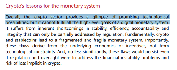 가상화폐는 유망한 기술 가능성을 갖고 있지만 통화 시스템의 높은 목표는 충족시키지 못한다는 게 국제결제은행의 총평이었다(사진=‘미래 통화 시스템(The Future monetary system)’ 보고서)