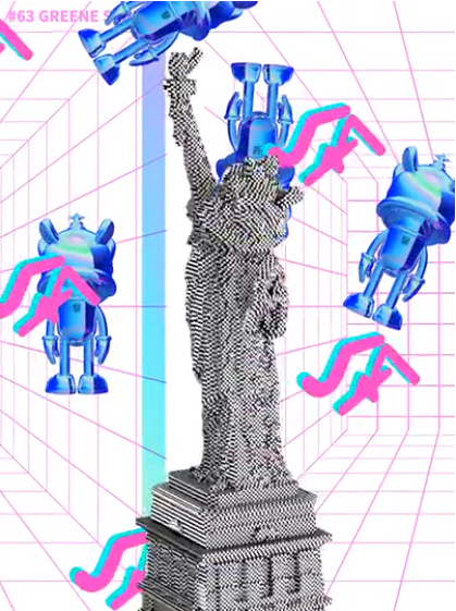페라가모의 대체불가토큰은 뉴욕의 상징적인 건축물인 ‘자유의 여신상’을 본따 만들었다(사진=페라가모)