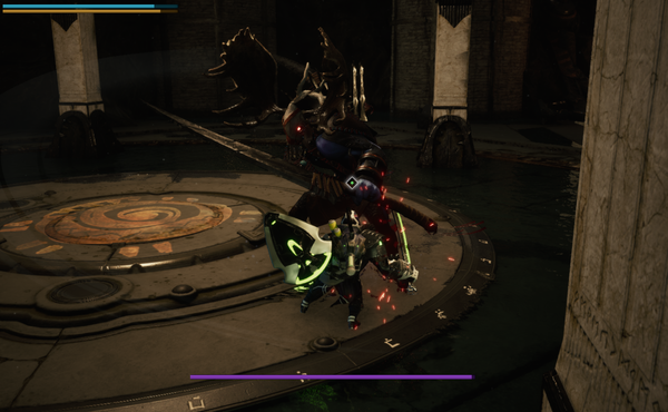 ▲ Parrying is possible only by right-clicking the right mouse button right before hitting an attack.