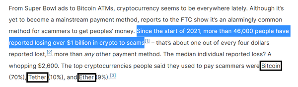 연방거래위원회는 지난 2021년 이후 미국에서 발생한 가상화폐 사기 범죄 규모가 10억 달러를 돌파했다고 언급했다(사진=연방선물거래위원회)