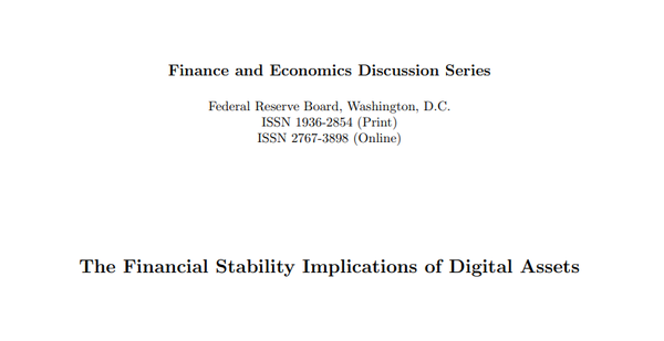연준의 ‘디지털자산과 금융안정(Financial Stability Implications of Digital Assets)’ 보고서(사진=연방준비제도)