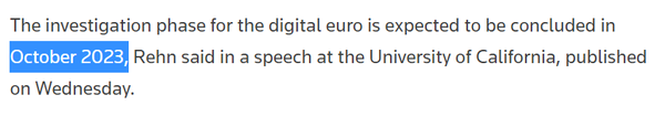 로이터통신은 올리 렌 유럽중앙은행(ECB) 정책 위원이 현지 디지털 화폐 발행 여부가 내년 10월경 결정될 것으로 언급했다고 보도했다(사진=로이터통신)