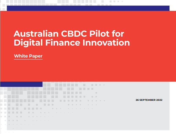 호주 중앙은행이 발간한 디지털화폐 백서(사진=호주 중앙은행)