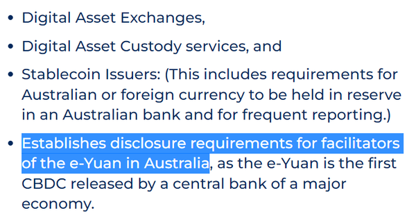 ‘디지털자산 시장 규제 법안 2022’은 가상화폐 거래소와 수탁업체 및 스테이블코인, ‘디지털 위안’에 대한 관리 감독 내용을 담고있다(사진=앤드류 브래그 상원의원)