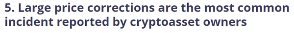 큰 규모의 가격 조정은 가상화폐 소유자가 보고하는 가장 일반적인 사고 유형이다(사진=캐나다 중앙은행)