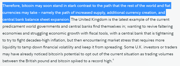 ‘피델리티 디지털 에셋’은 통화 정책의 경우 공급 증가, 추가 통화 발행 및 중앙은행 대차 대조표 확장 등의 경로를 취할 수 있다고 밝혔다(사진=피델리티 디지털 에셋)