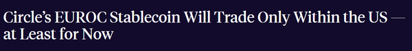블록웍스는 지난 7월 서클의 유로화 스테이블코인이 미국에 한해서만 거래 지원이 될 거라고 설명했다(사진=블록웍스)