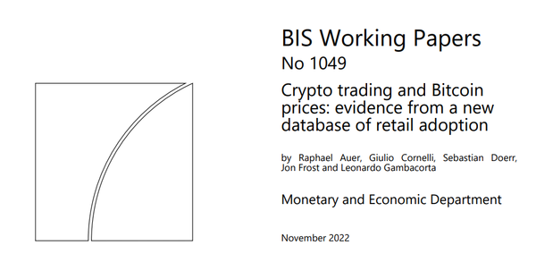 ‘가상화폐 거래와 비트코인 가격: 소매 투자자의 새로운 데이터베이스로부터 나온 증거’(사진=국제결제은행)