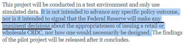 뉴욕혁신센터는 이번 실험이 연방준비제도의 정책 결정에 영향을 주기 위함이 아니라고 덧붙였다(사진=뉴욕연방준비은행)