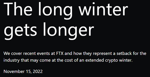 코인베이스는 에프티엑스 파산이 가상화폐 시장을 장기화 시킬 수 있다고 언급했다(사진=코인베이스)