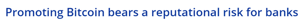 유럽중앙은행은 전통 금융권의 비트코인 시장 참여는 기업 평판에 좋지 않은 영향을 미칠 수 있다고 짚었다(사진=유럽중앙은행)