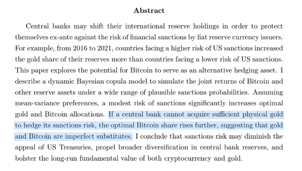 하버드 연구진의 논문은 중앙은행이 충분한 금을 확보하지 못한다면 비트코인 보유도 최적의 대안이 될 수도 있다고 짚었다(사진=하버드대학교)