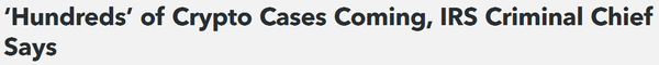“미국 국세청의 범죄수사국이 가상화폐 관련 수백 건의 사례를 조사 중이다”(사진=블룸버그 택스)