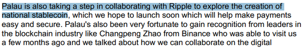 수랑겔 휩스 주니어 팔라우 대통령은 지난 9월 블룸버그와의 인터뷰에서 팔라우가 리플과 스테이블코인 제작을 계획 중이라고 밝힌 바 있다(사진=블룸버그라이브)