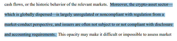 연준이사회는 가상화폐 산업이 시장 행동 관점에서 규제를 받지 않거나 규제를 준수하지 않는다는 점을 조명했다(사진=연준이사회)