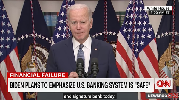 조 바이든 미국 대통령은 대국민 성명을 통해 미국 은행 시스템의 안전성을 강조했다(사진=씨앤앤/ CNN)