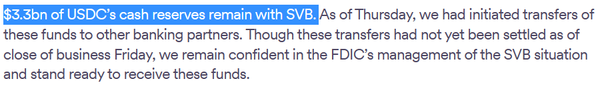 서클은 ‘유에스디코인’ 준비금 33억 달러(한화 약 4조 3,659억 원)가 실리콘밸리은행에 남아있다고 밝힌 바 있다(사진=서클)