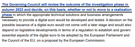 유럽중앙은행은 오는 2023년 가을 디지털유로 발행 여부를 결정할 것이라고 밝혔다(사진=유럽중앙은행)