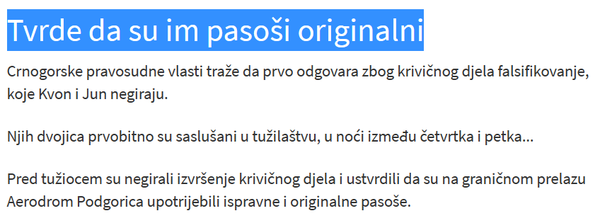 권도형 테라폼랩스 대표는 체포 당시 사용한 여권이 위조가 아니라고 주장 중이며 몬테네그로 법원의 구금 연장 결정에 항소의 뜻을 밝힌 것으로 전해졌다(사진=비제스티)