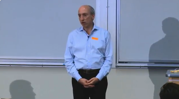 개리 겐슬러 위원장은 지난 2018년 메사추세츠공과대학교 강의에서 이더리움은 증권이 아니라고 말했다(사진=트위터/ 제트케이샤크 ZK_shark)