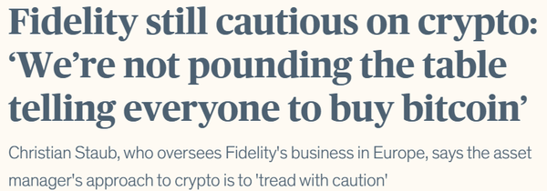 크리스찬 스타우브 피델리티 유럽 담당 상무는 회사가 여전히 가상화폐 시장에 조심스럽게 접근 중이며 산업이 규제와 함께 성숙할 거라고 인터뷰했다(사진=파이낸셜타임스)