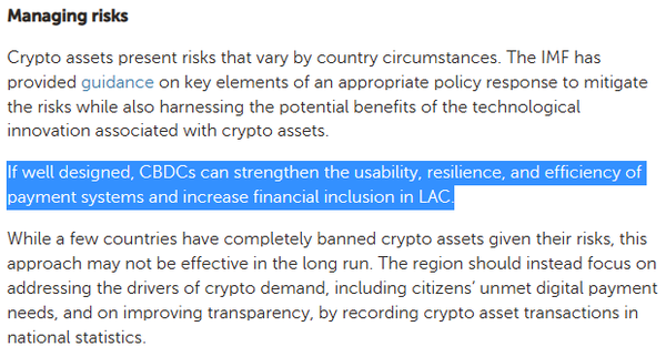 국제통화기금은 중앙은행 디지털화폐(CBDC)가 금융 포용성과 결제 탄력성을 향상시키는 자산이라고 설명했다(사진=국제통화기금)