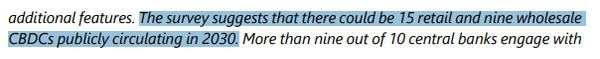 국제결제은행은 오는 2030년까지 총 15개국 중앙은행에서 소매 디지털화폐를 출시할 수 있다고 전했다(사진=국제결제은행)