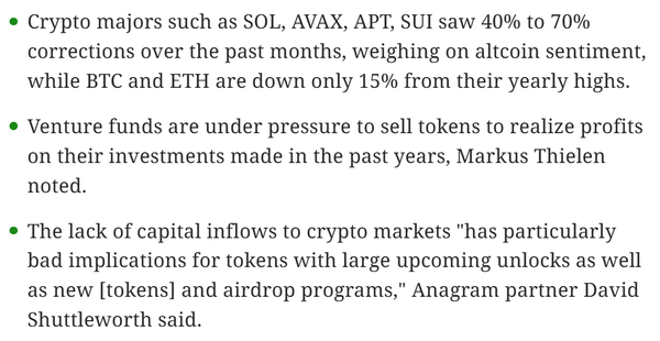 마커스 틸렌 10엑스리서치 설립자에 따르면 일부 창업투자회사는 보유 자산을 매도하라는 압박도 받고 있다(사진=코인데스크)