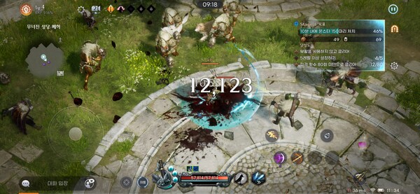 ▲ 원작의 액션을 모바일상에 구현한 퀄리티가 매우 뛰어난 만큼, 손안에서 로스트아크를 즐긴다는 확실한 체감을 제공한다